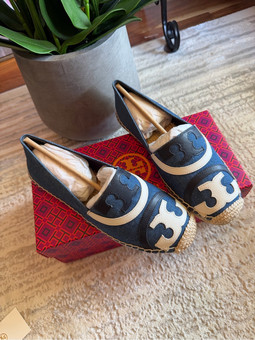 Tory Burch Denim Poppy Espadrille